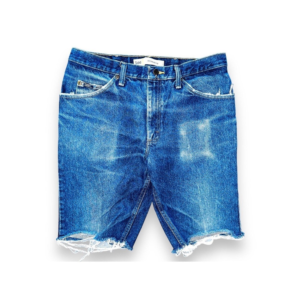T2 Lee Cutoff Jorts Jean Shorts Denim Shorts‎ Men's 34 Size Distressed Wallet